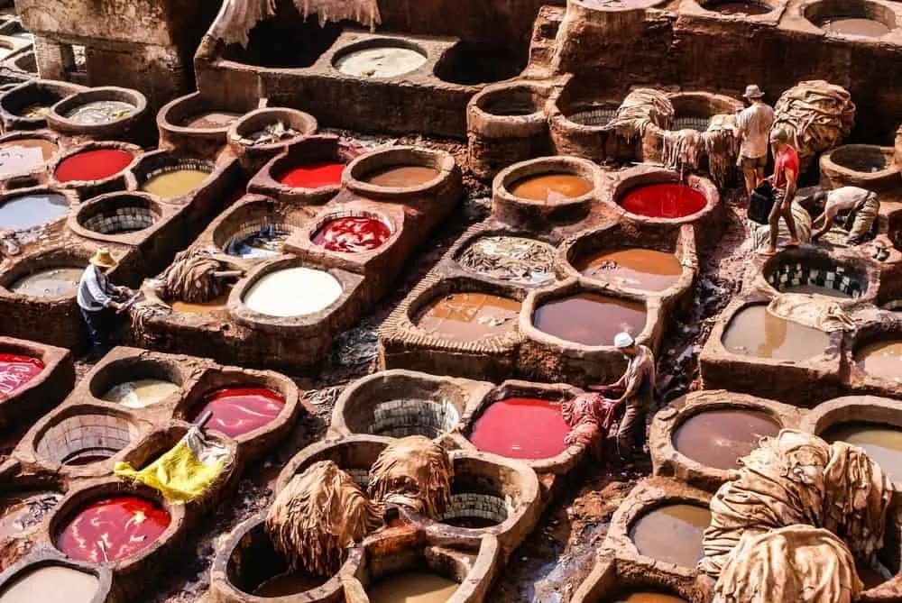 curtidurías de Fez, Marruecos