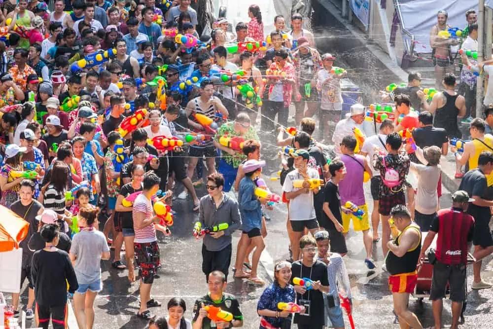 fiesta del agua en Tailandia