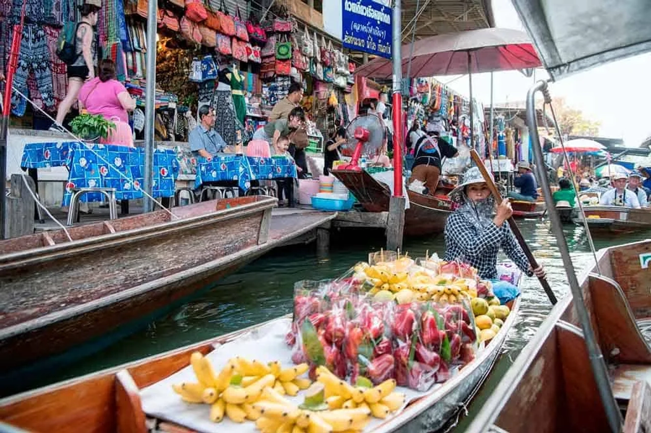 mercado flotante de Damnoen Saduak
