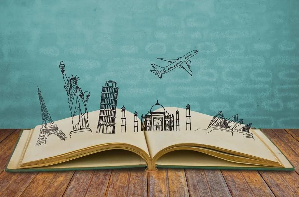 viajar desde casa con un libro