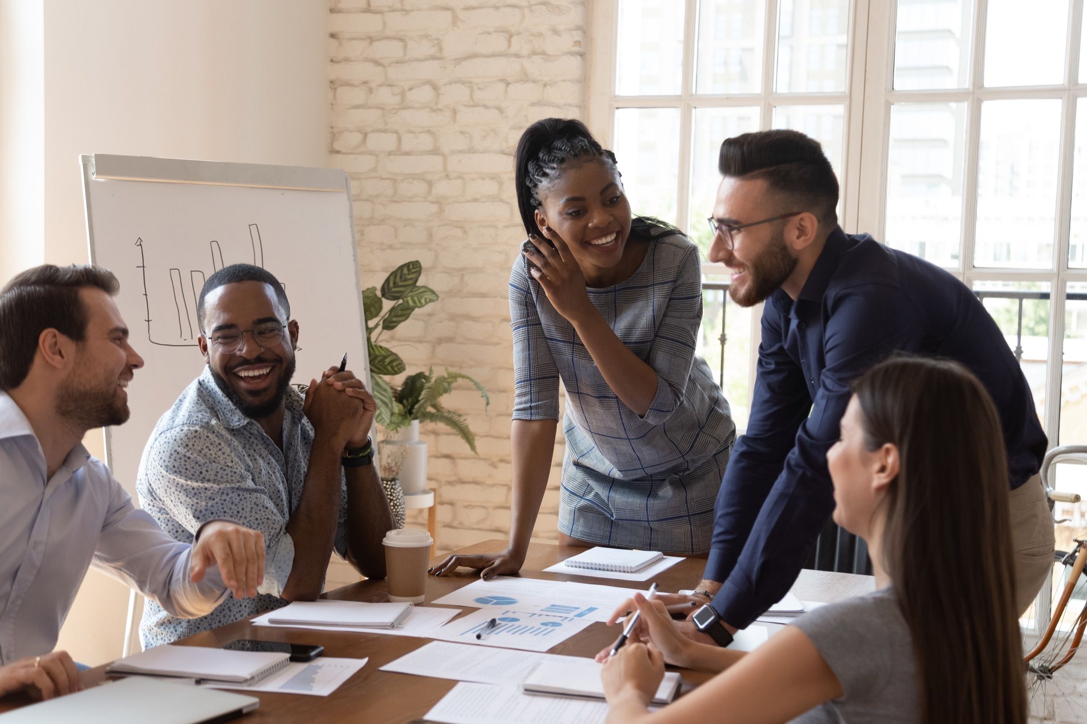 Collaborative professional workshop with a diverse team