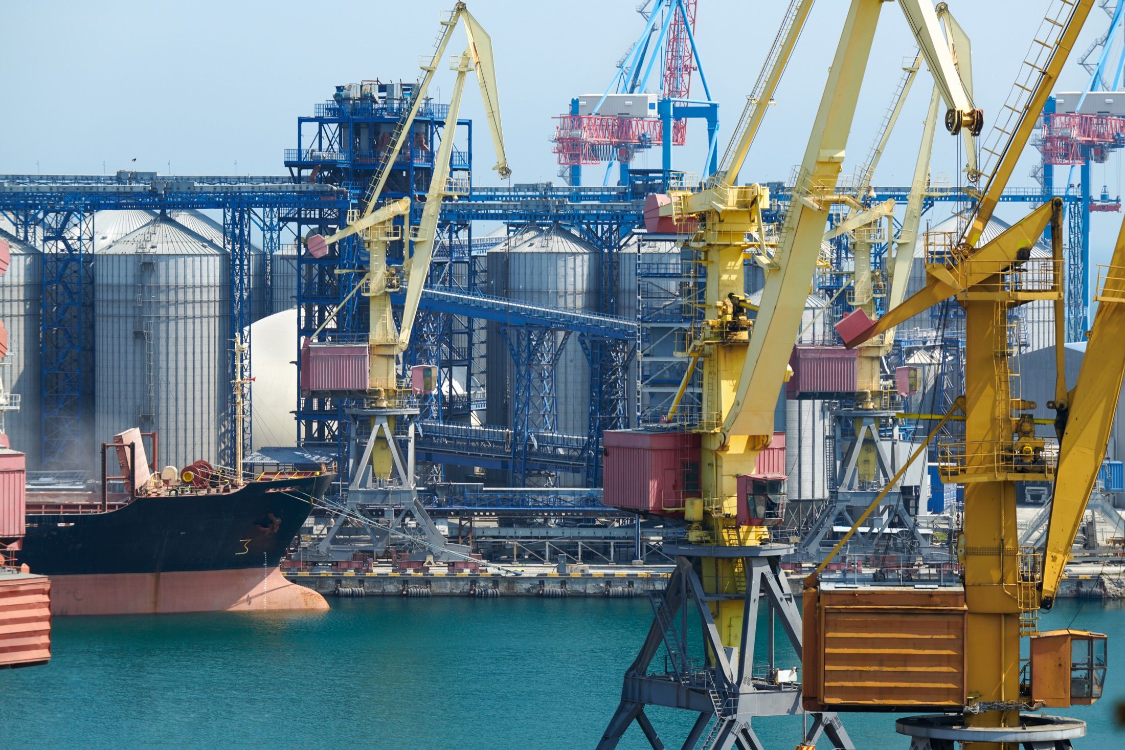 Port cranes and logistics infrastructure