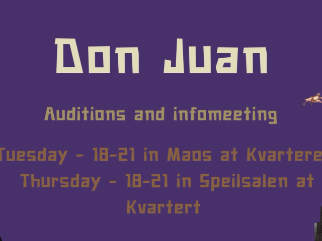 Don Juan - Auditions til Immaturus sin Hovedproduskjon H26