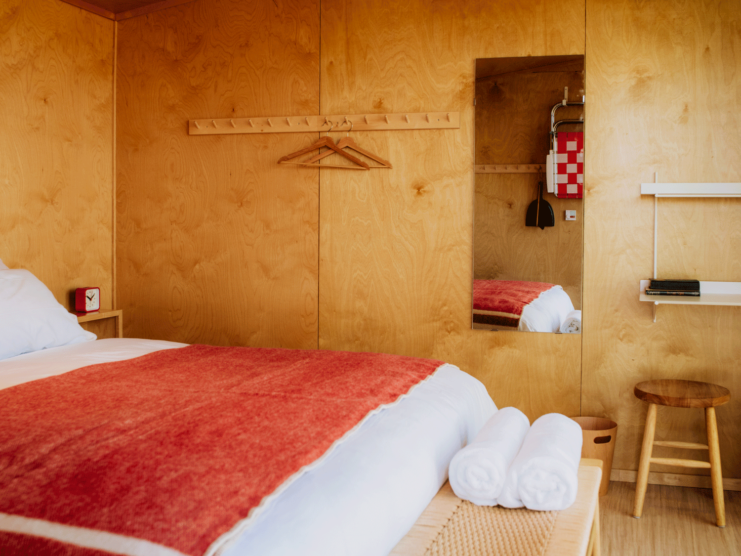 interior of the woodland cabin