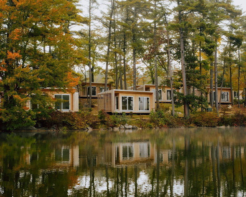 Cabin view over the lake