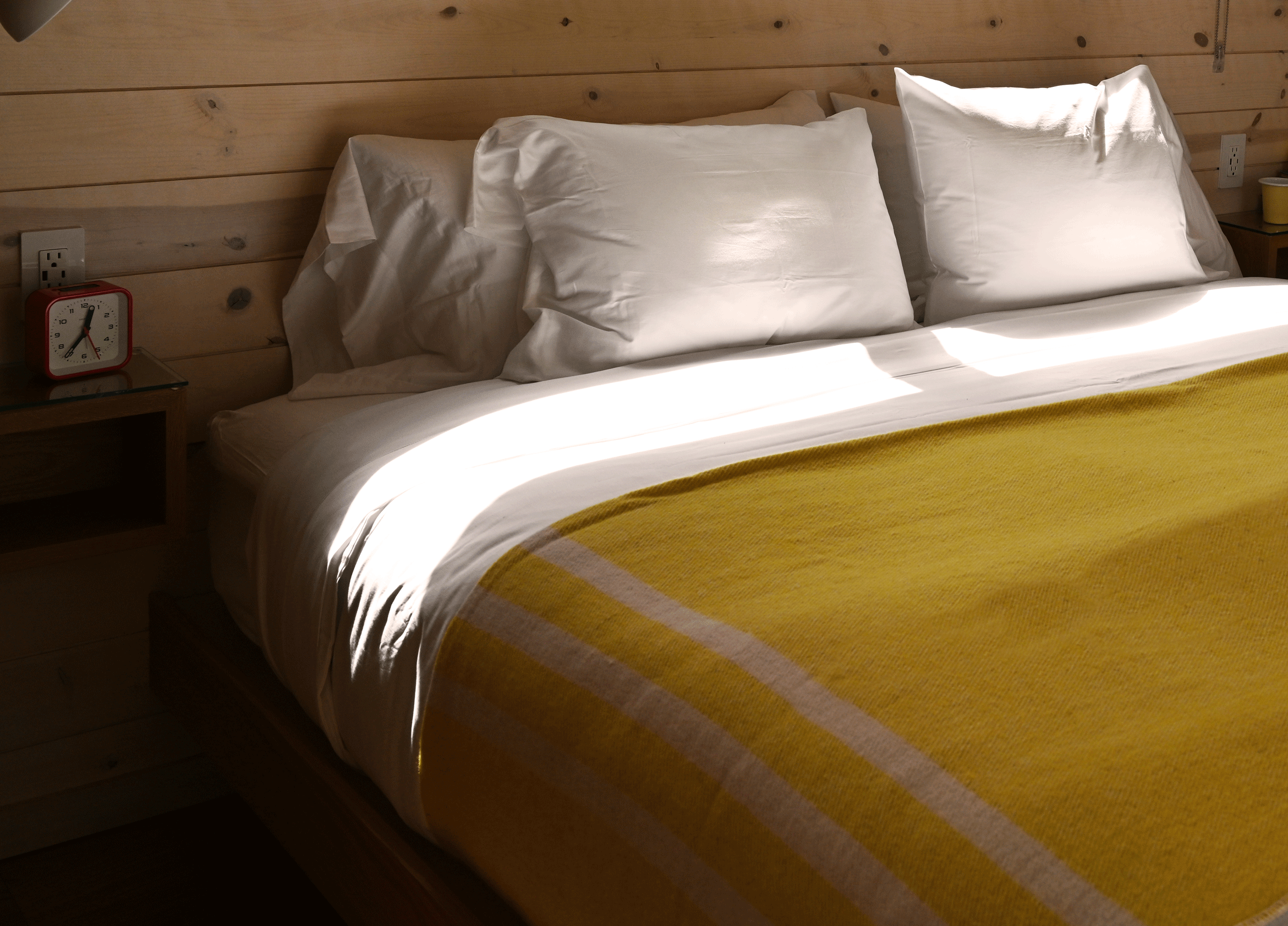 interior of the woodland cabin