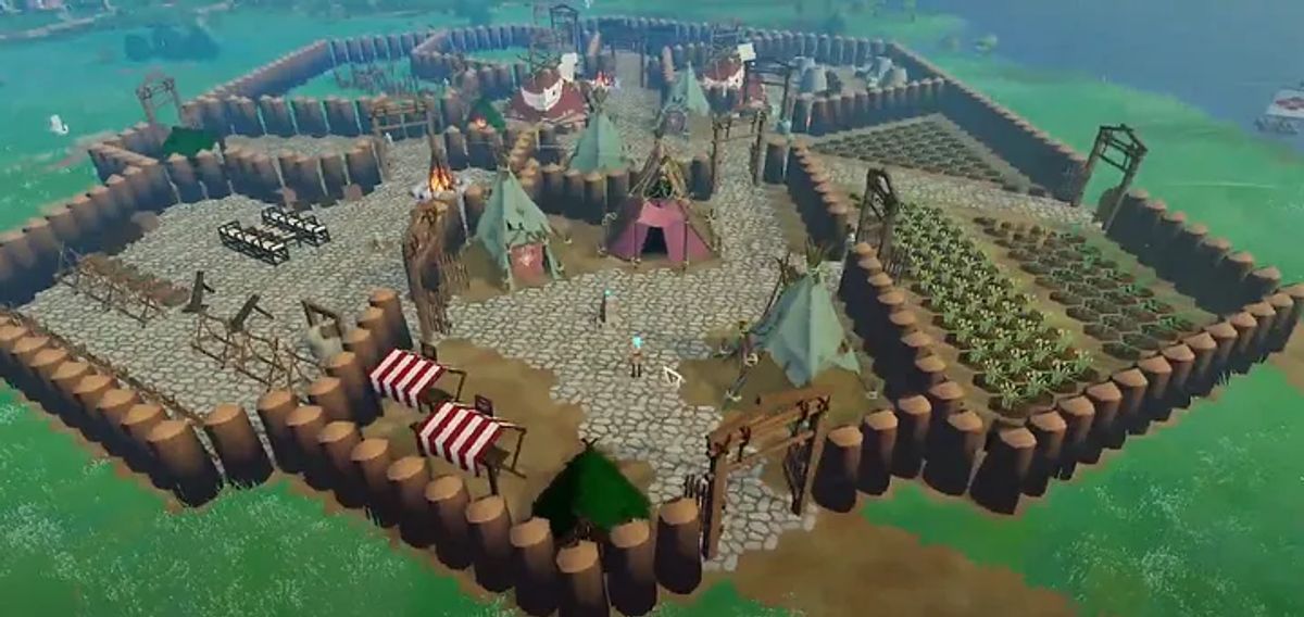 Pre-Alpha footage — tester created settlement (All assets are subject to change.)