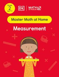 Master Math at Home - Math — No Problem! Measurement cover with a Grade 2 mathematician holding a ruler.