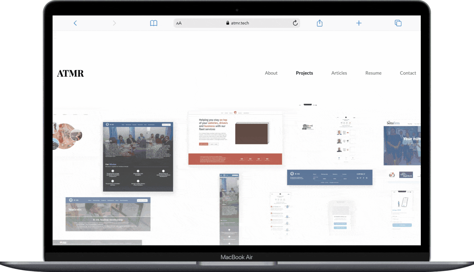 Projects Page GIF