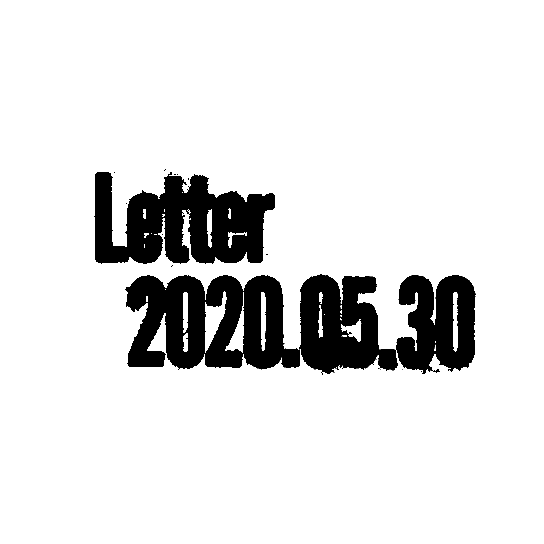 Letter 2020.05.30