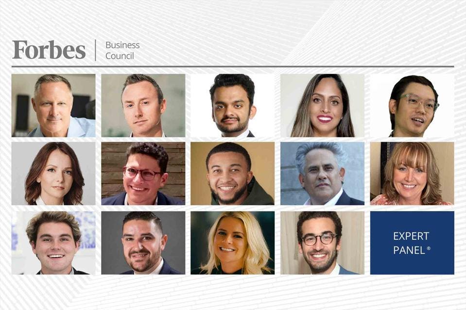 Photos of featured Forbes Business Council members.