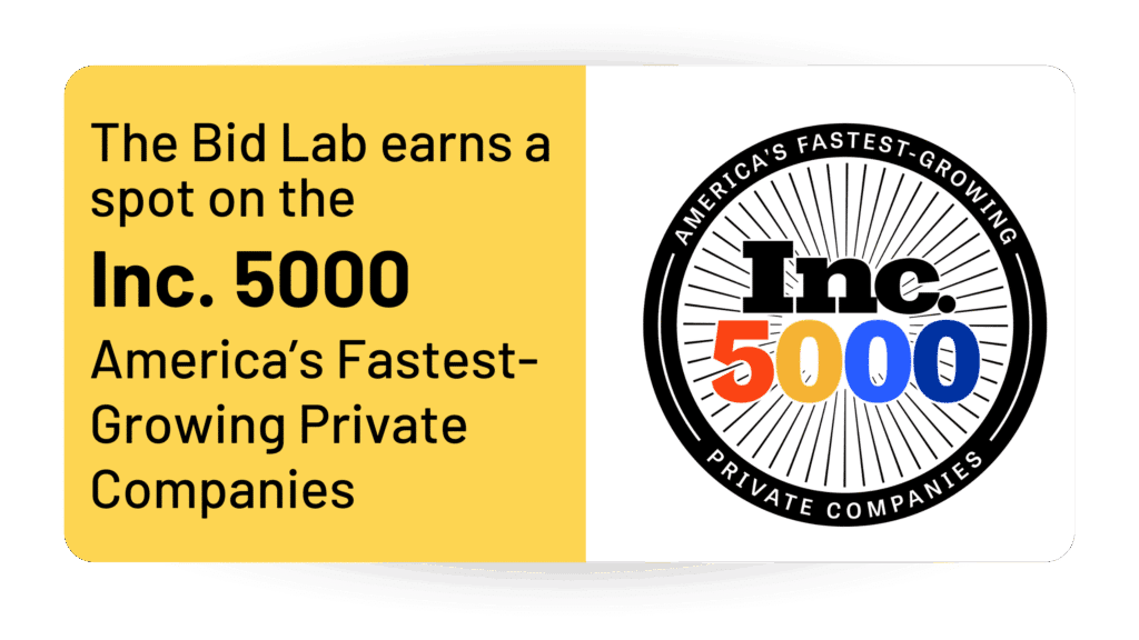 Inc. 5000 Names The Bid Lab to Its 2025 List of Fastest-Growing Private Companies in America