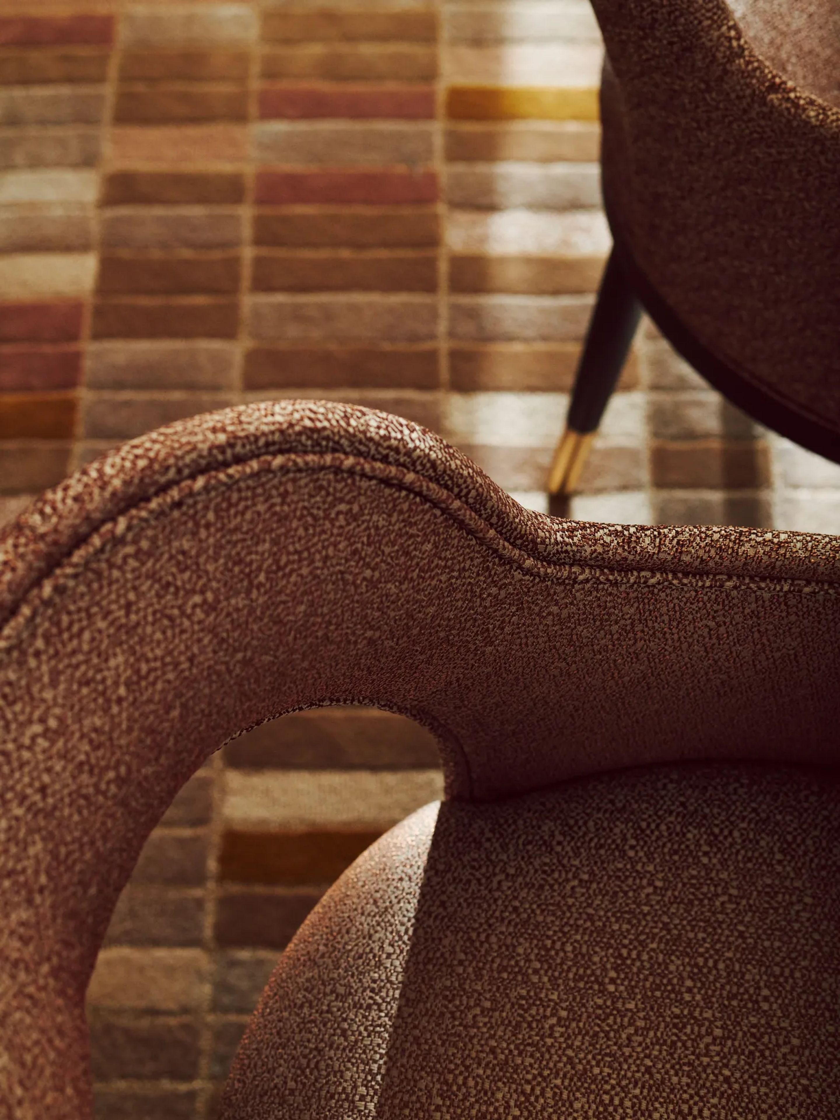 Close up of a chair's fabric