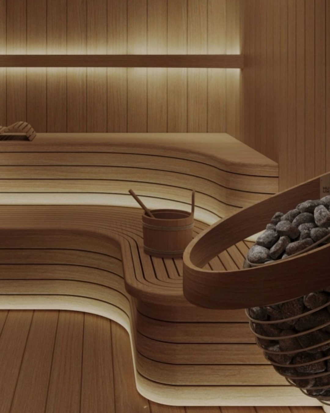 luxury hotel sauna designed by Elicyon