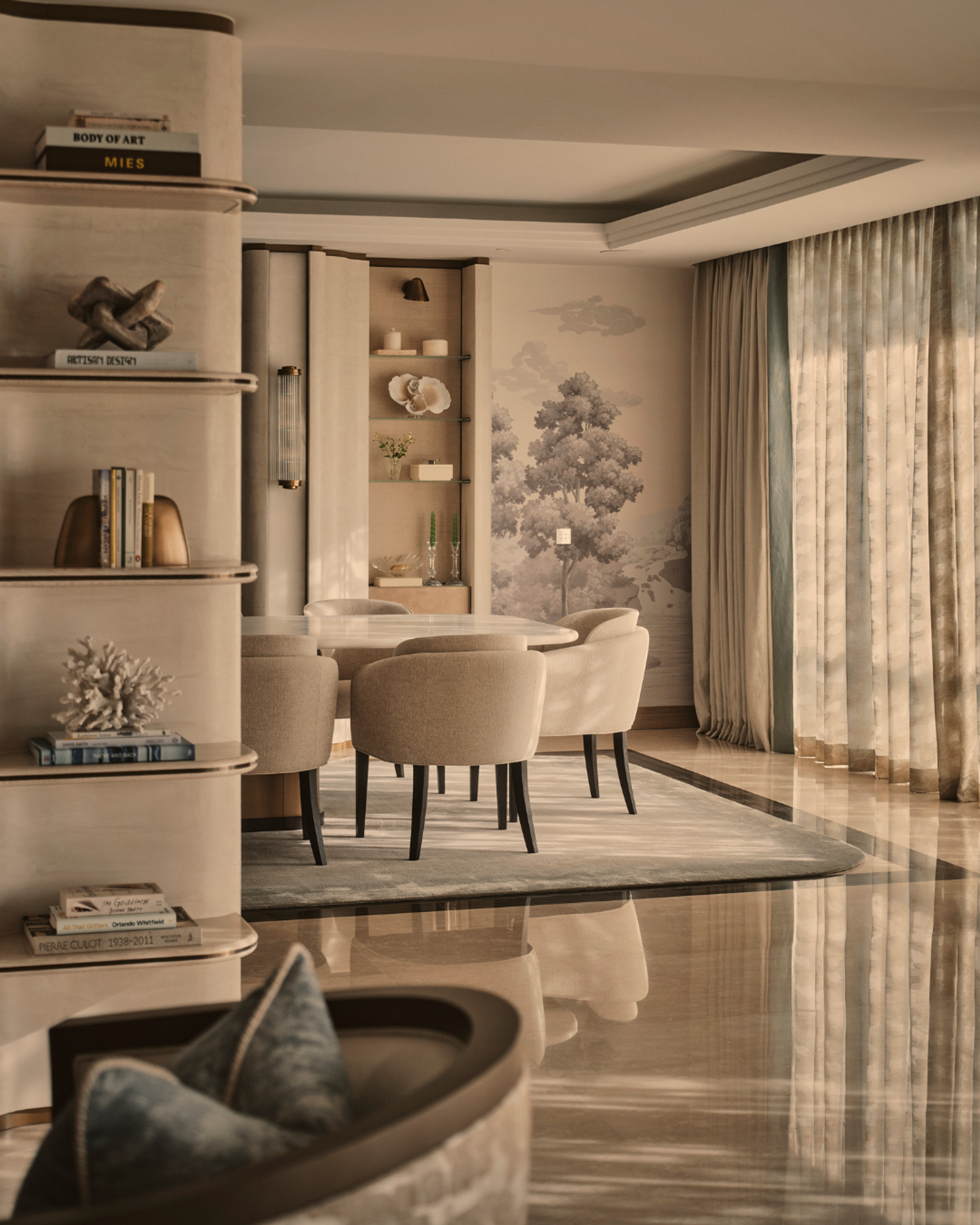 The dining room at the Monaco Retreat