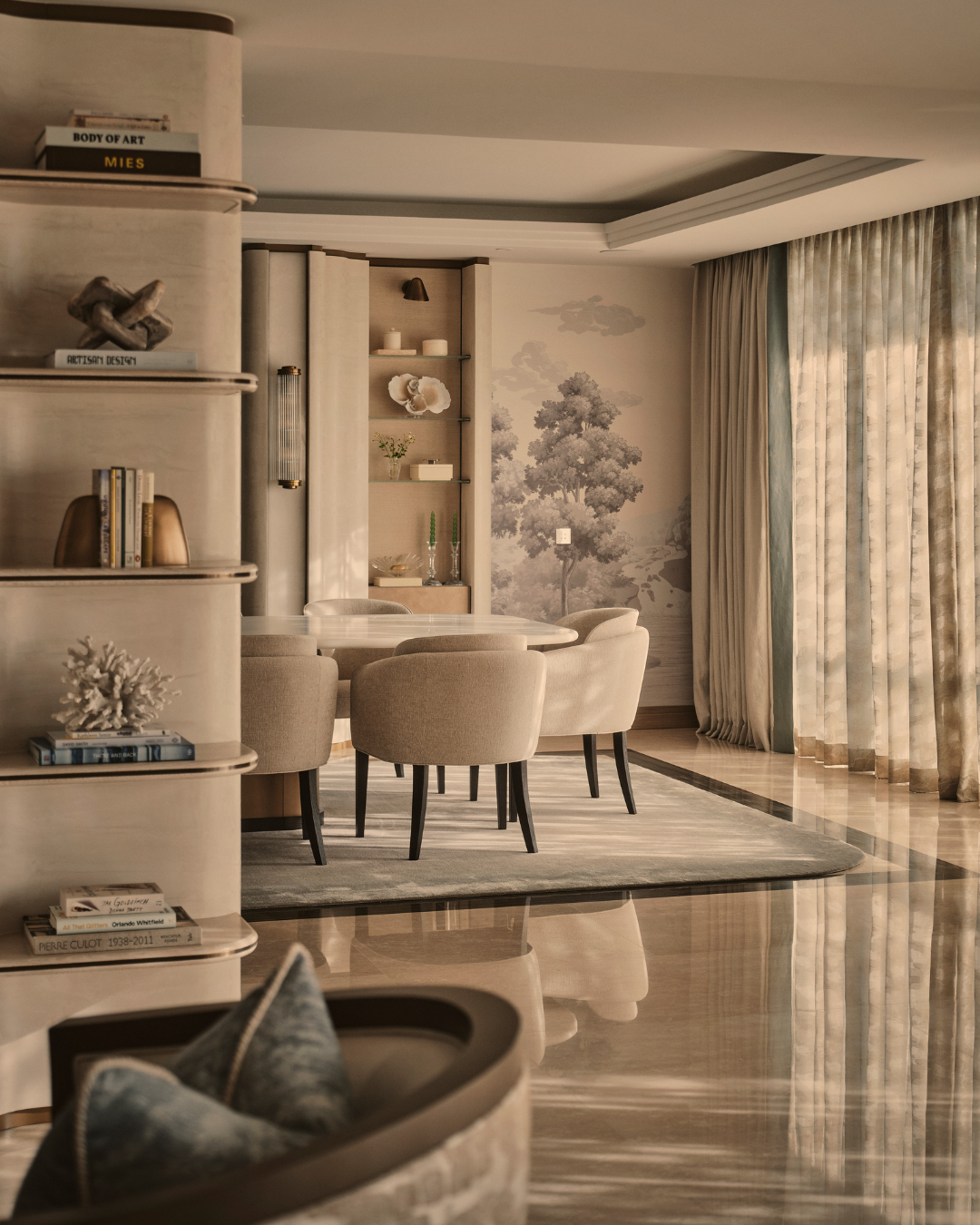 The dining room at the Monaco Retreat