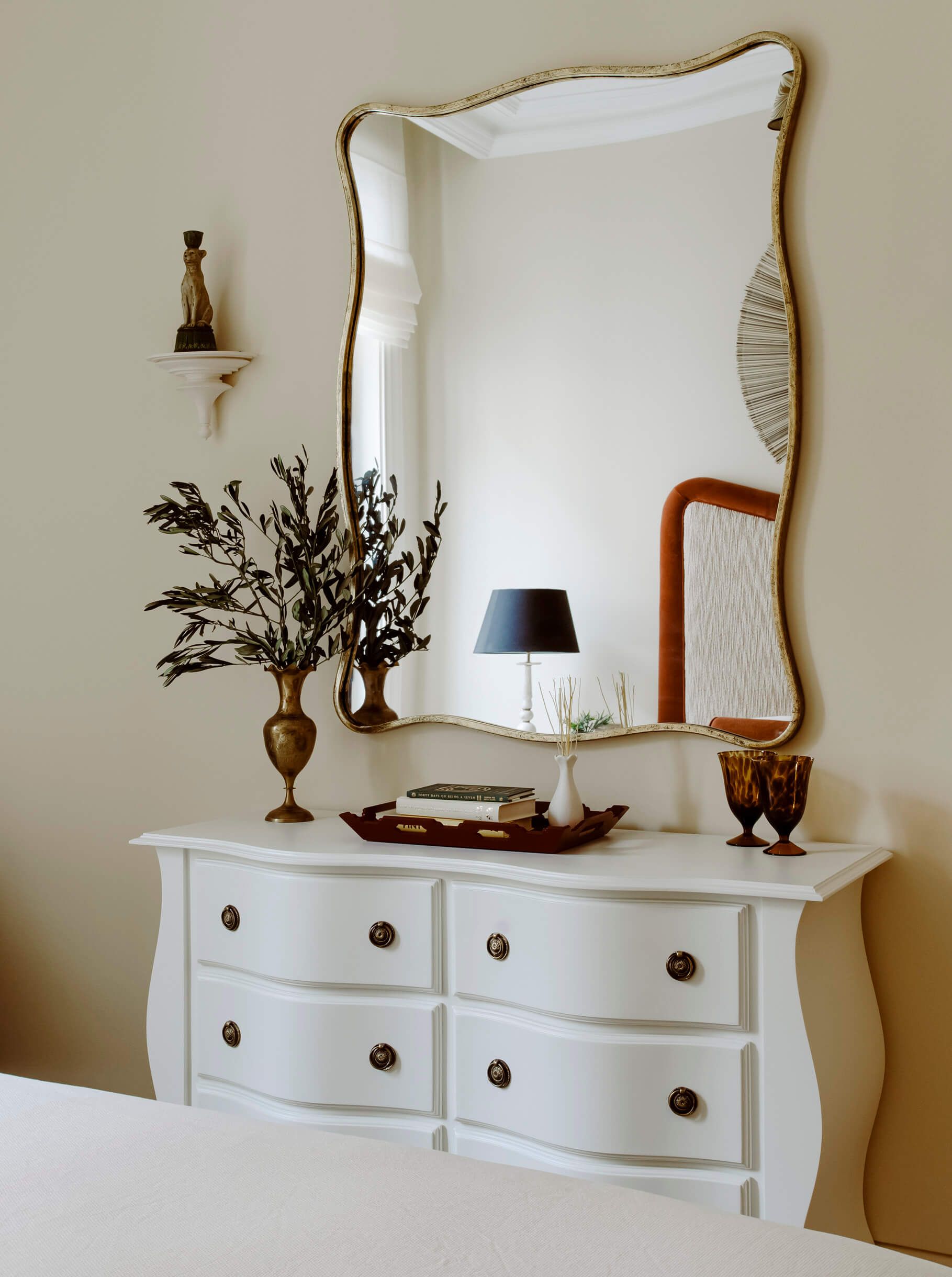 Drawers and mirror