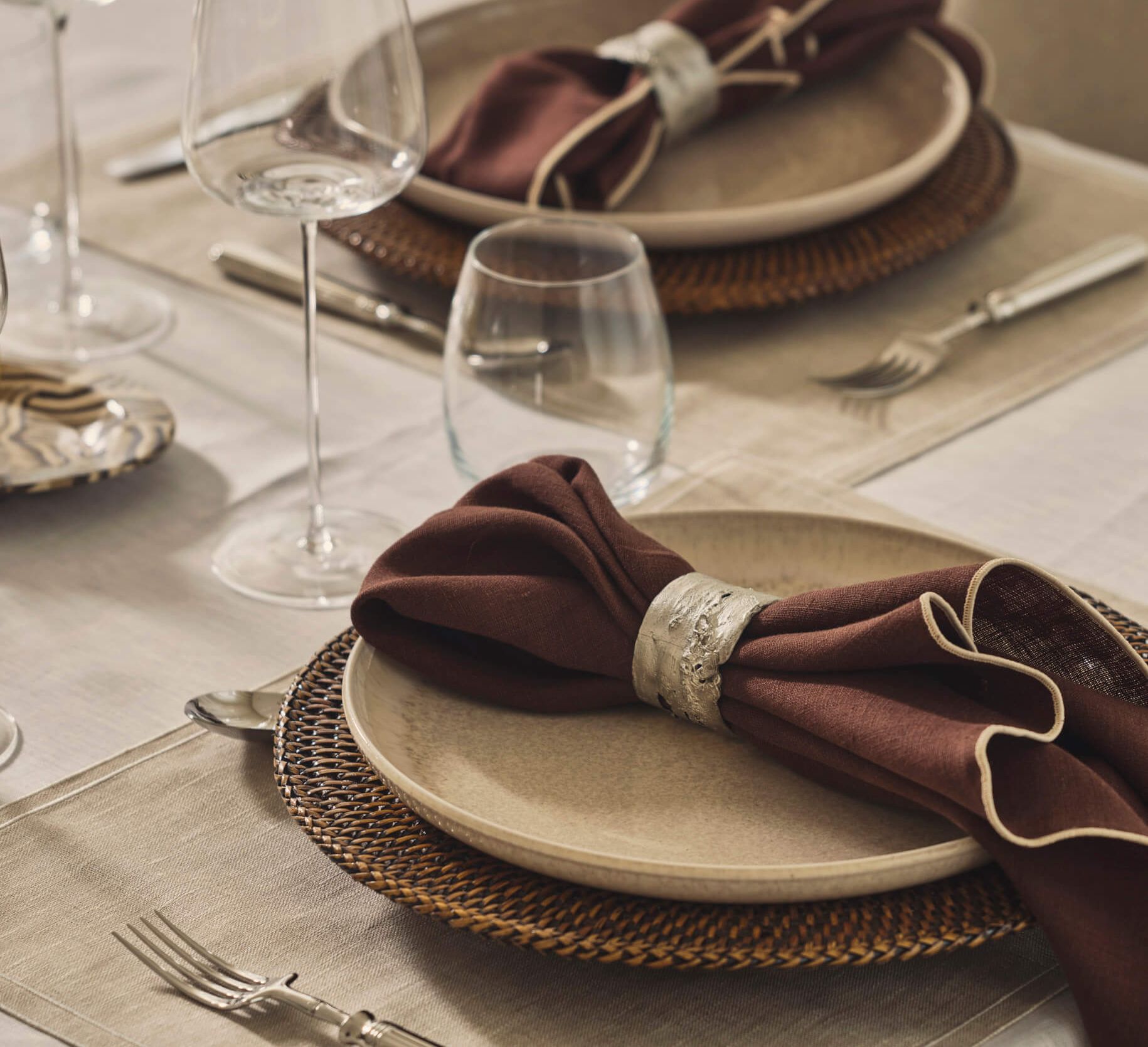 Place seating on a dining table