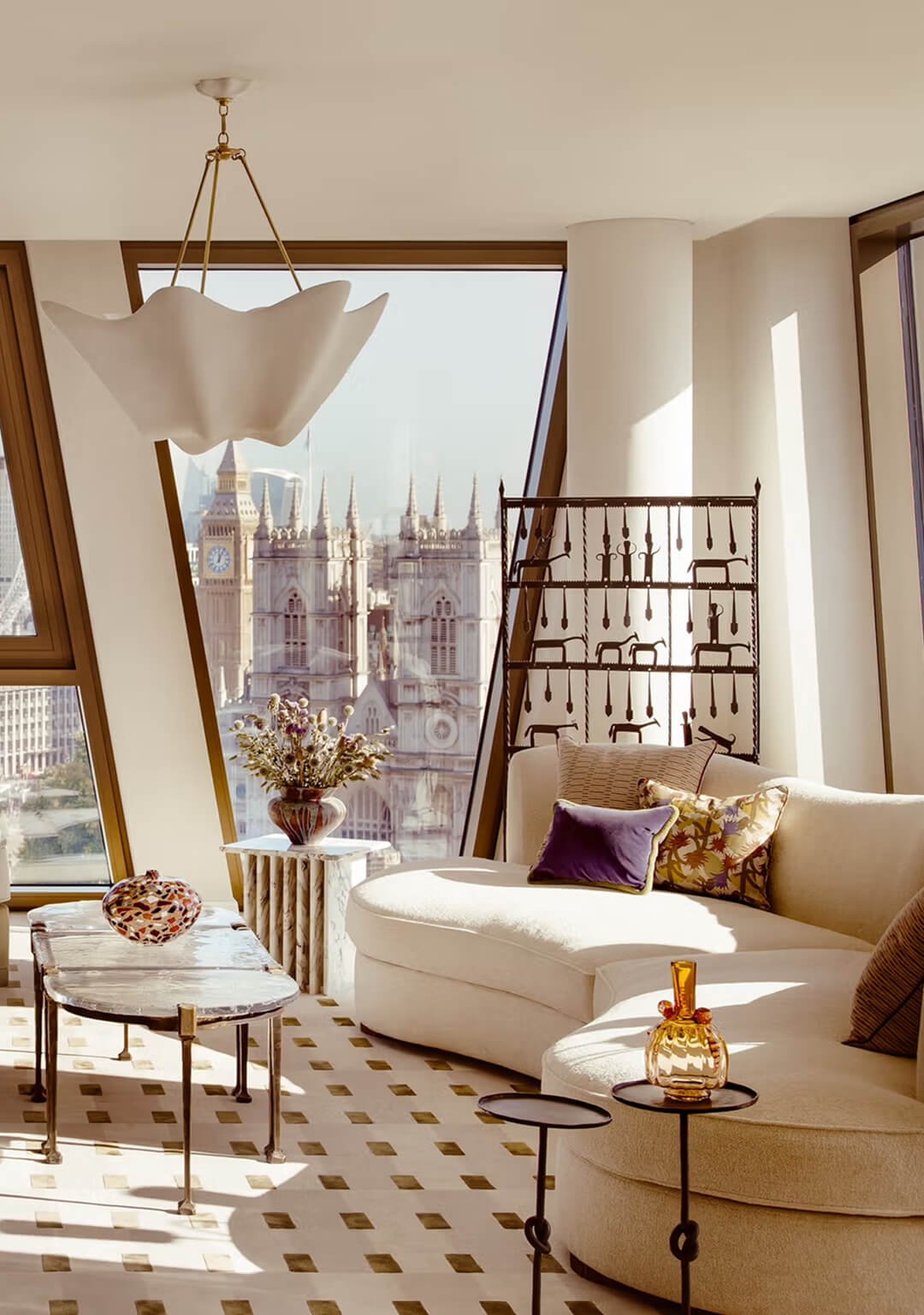 Inside Westminster Penthouse's living room