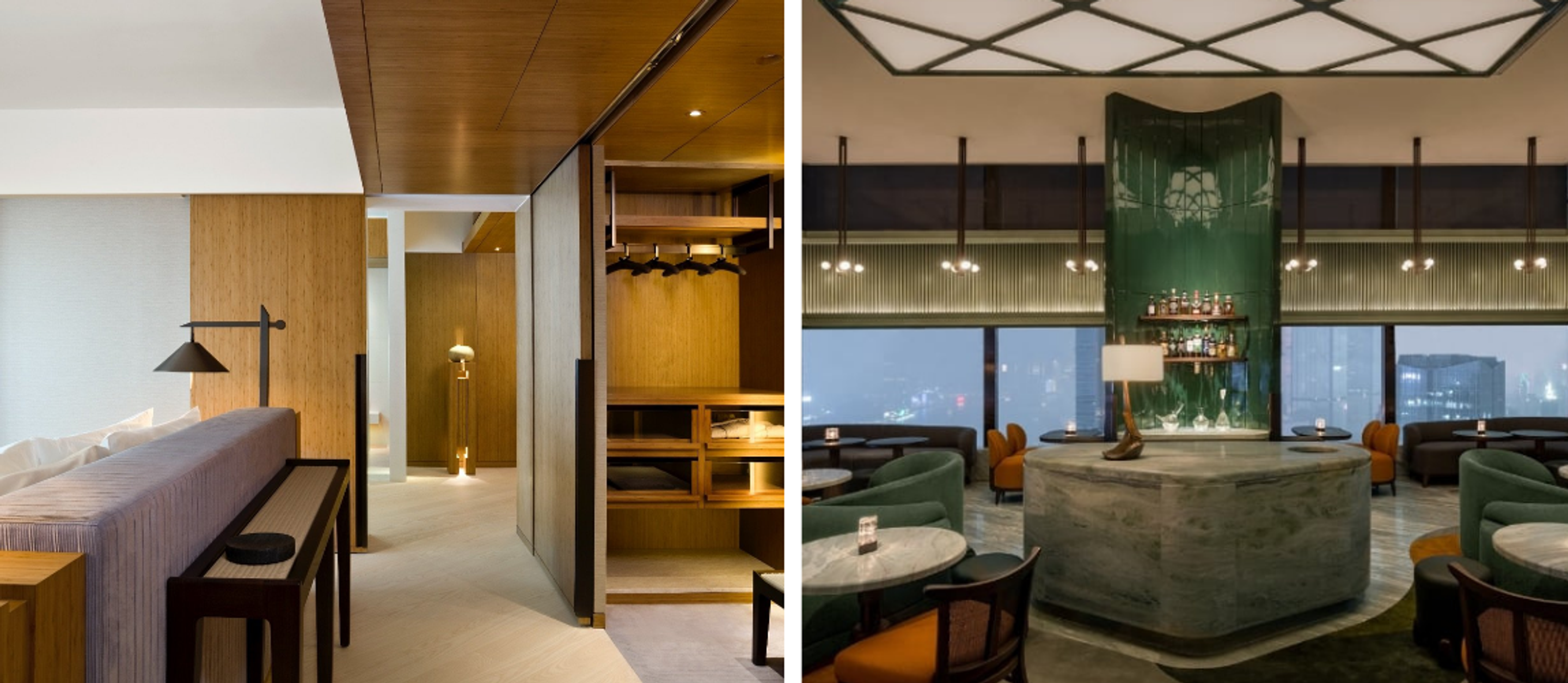 Bespoke interior hotel design at Upper House in Hong Kong