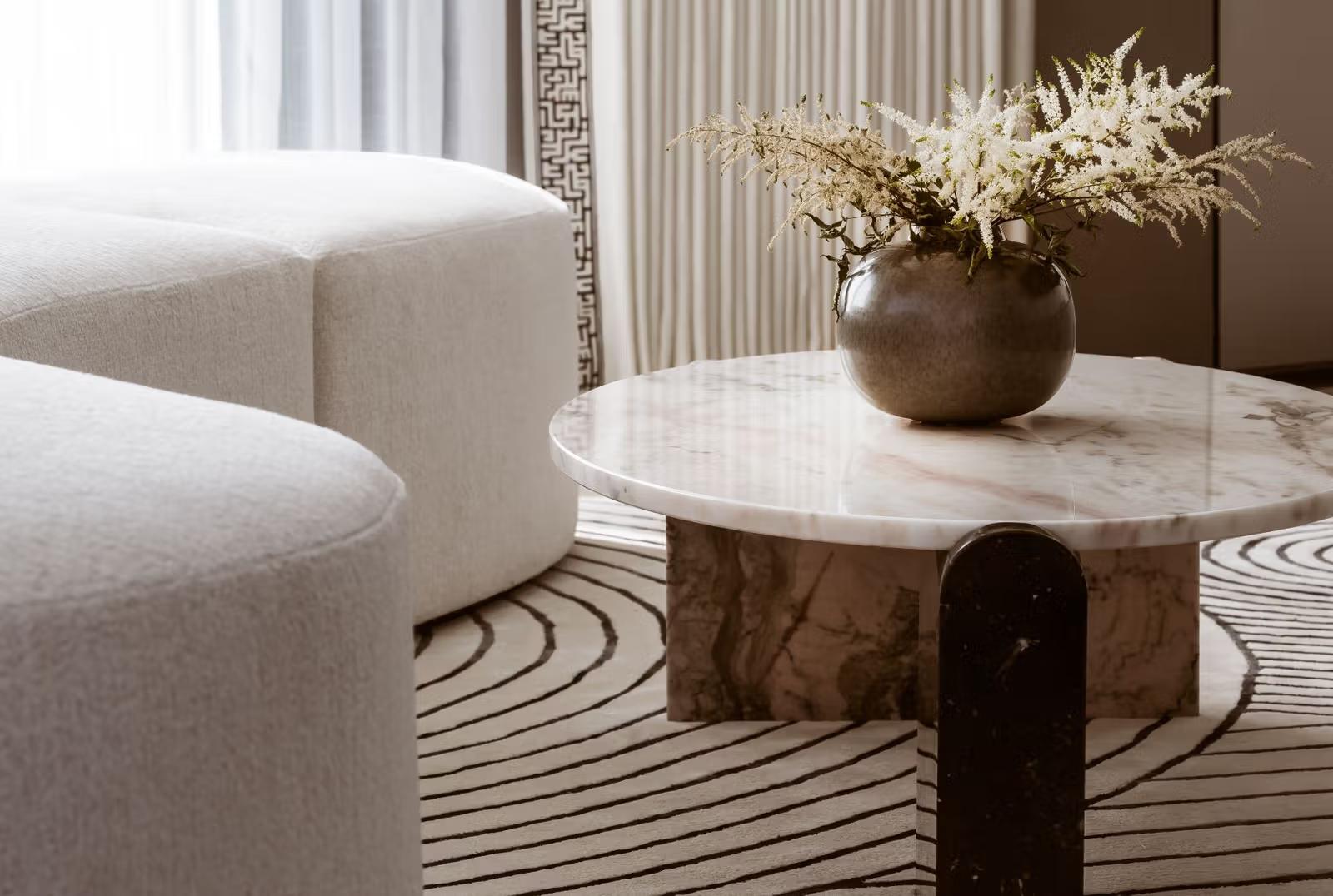 Close up of a coffee table