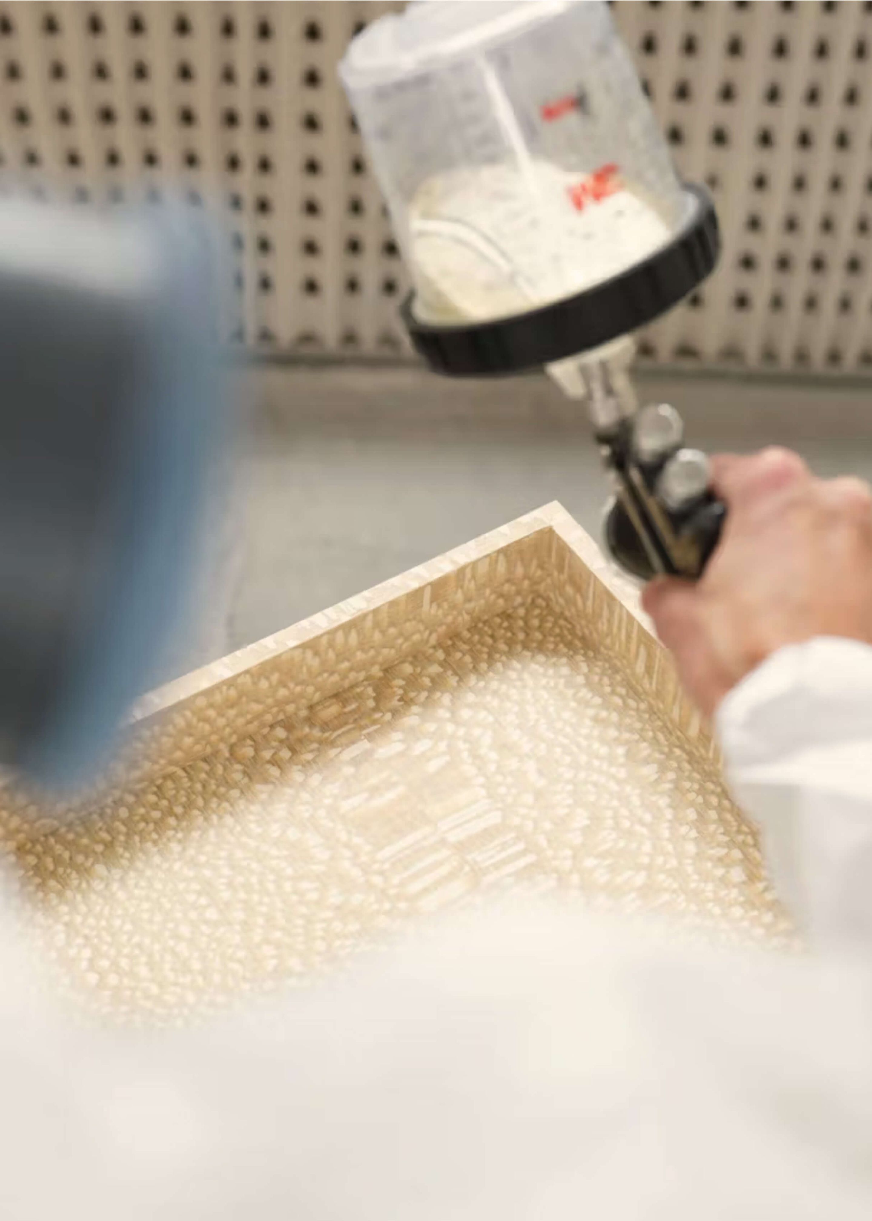 A close up of a craftsman working on a joinery product.