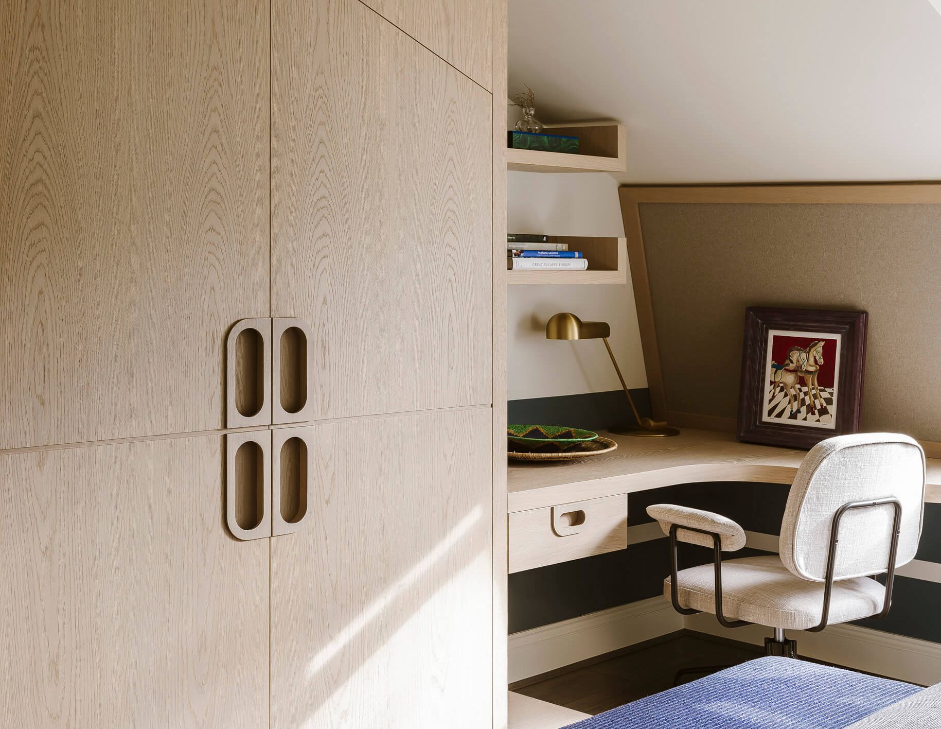 Desk in a bedroom