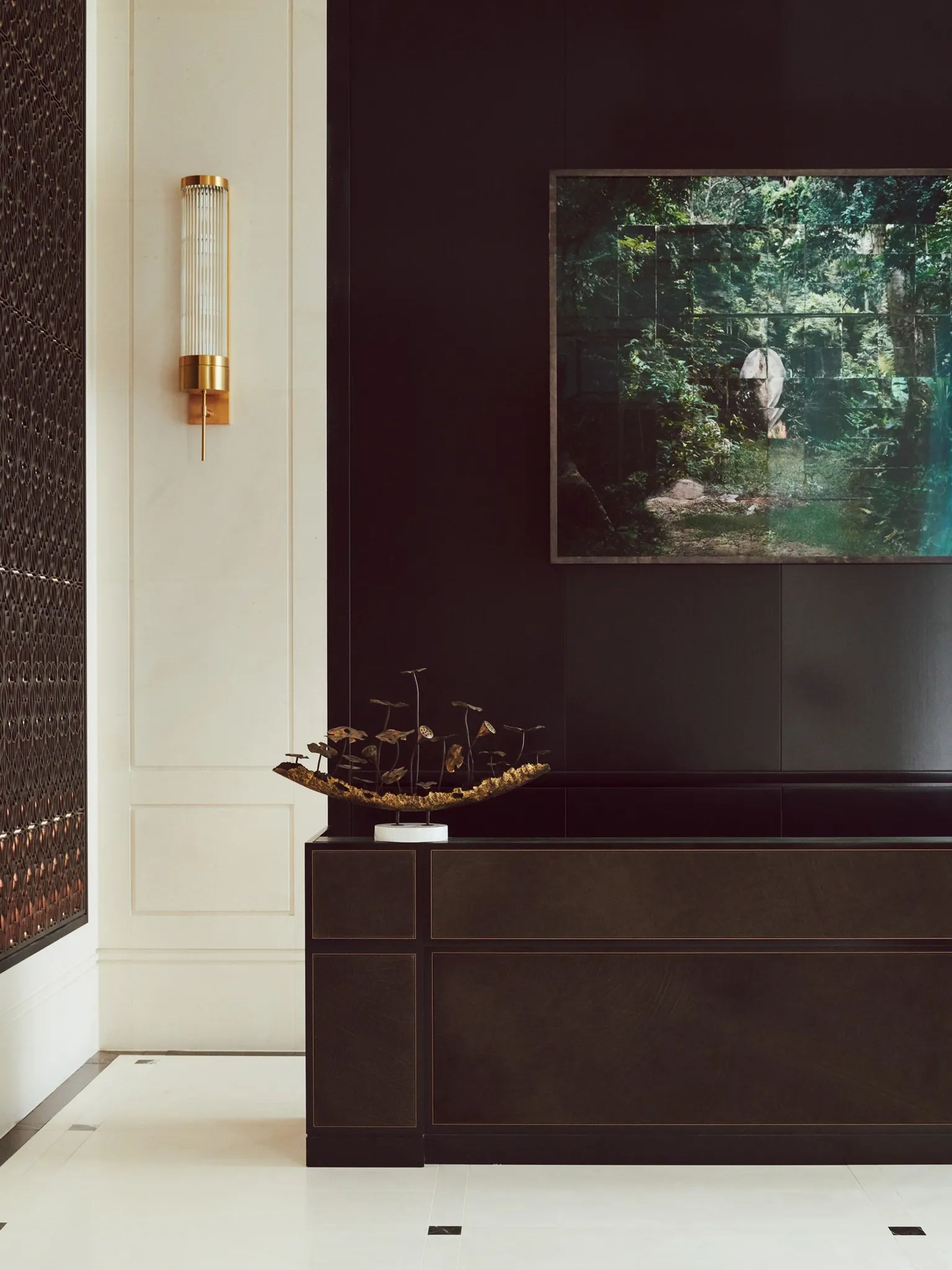 Table with artwork