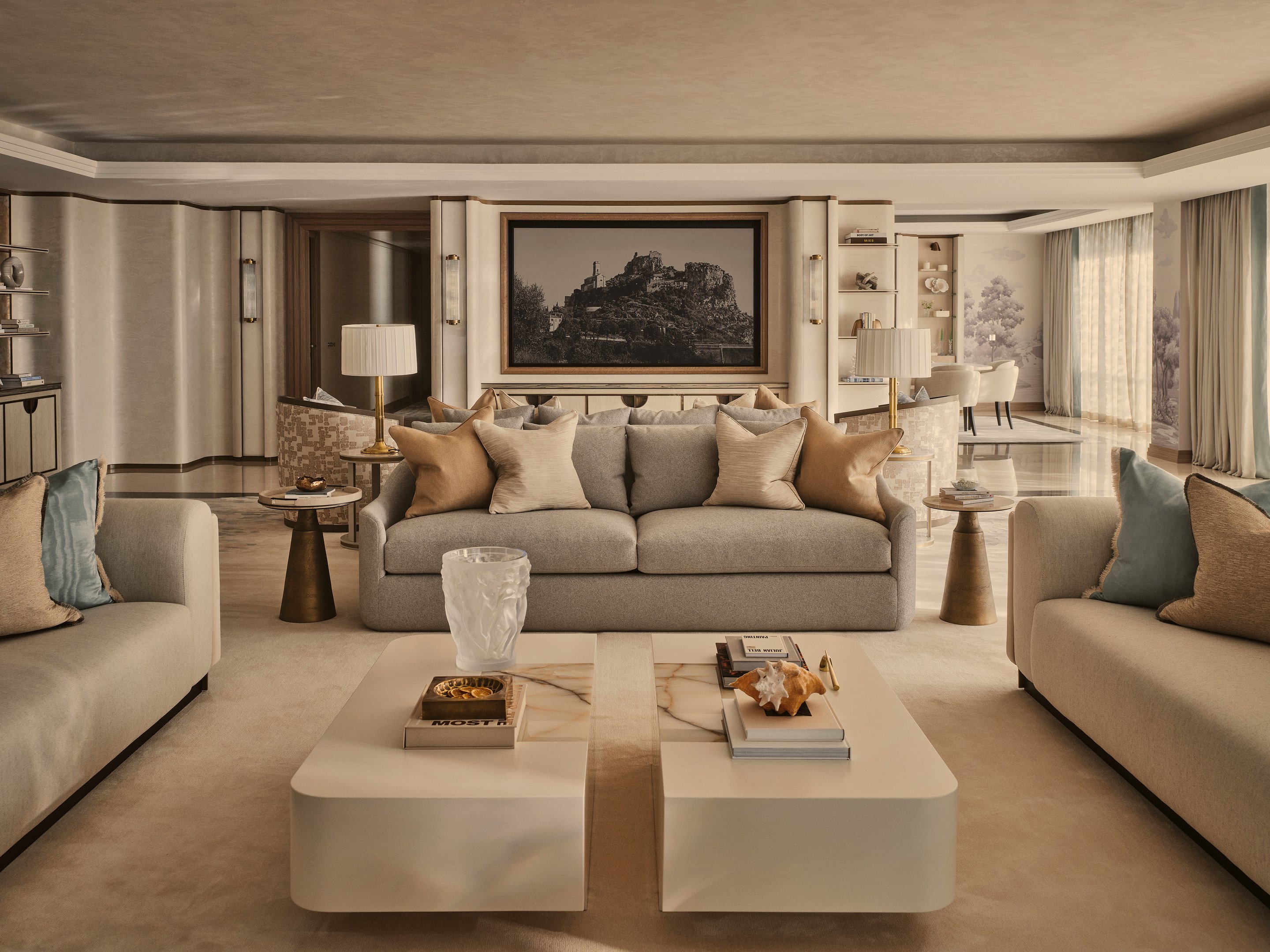 monaco retreat luxury interior design living room