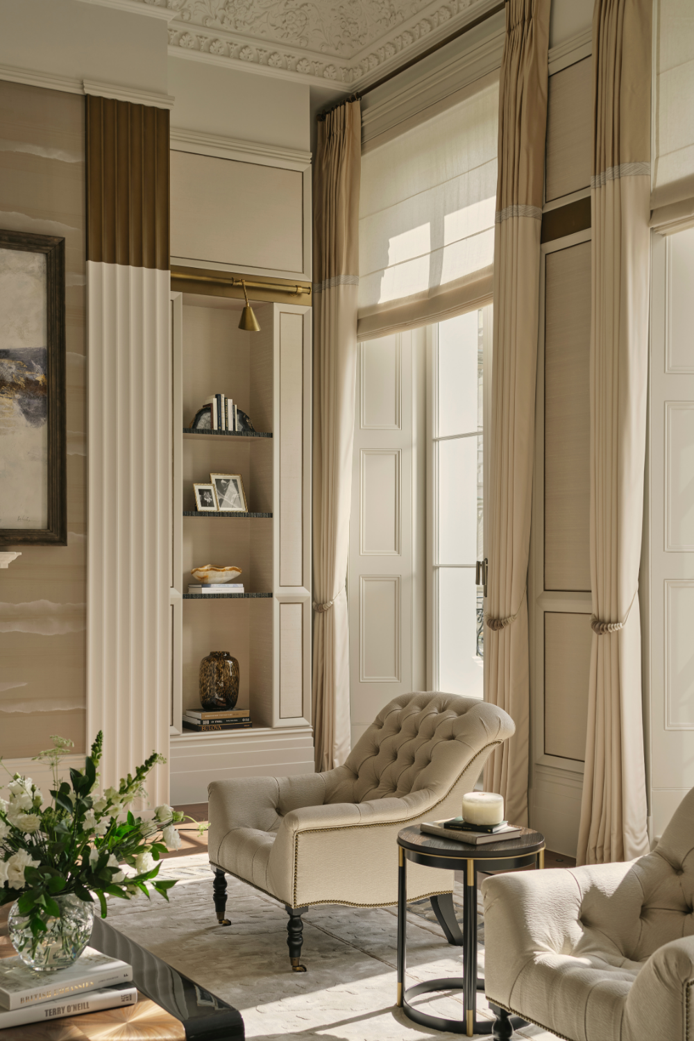 Living room showcasing Elicyon's interior design work in the Lancaster Residence project.