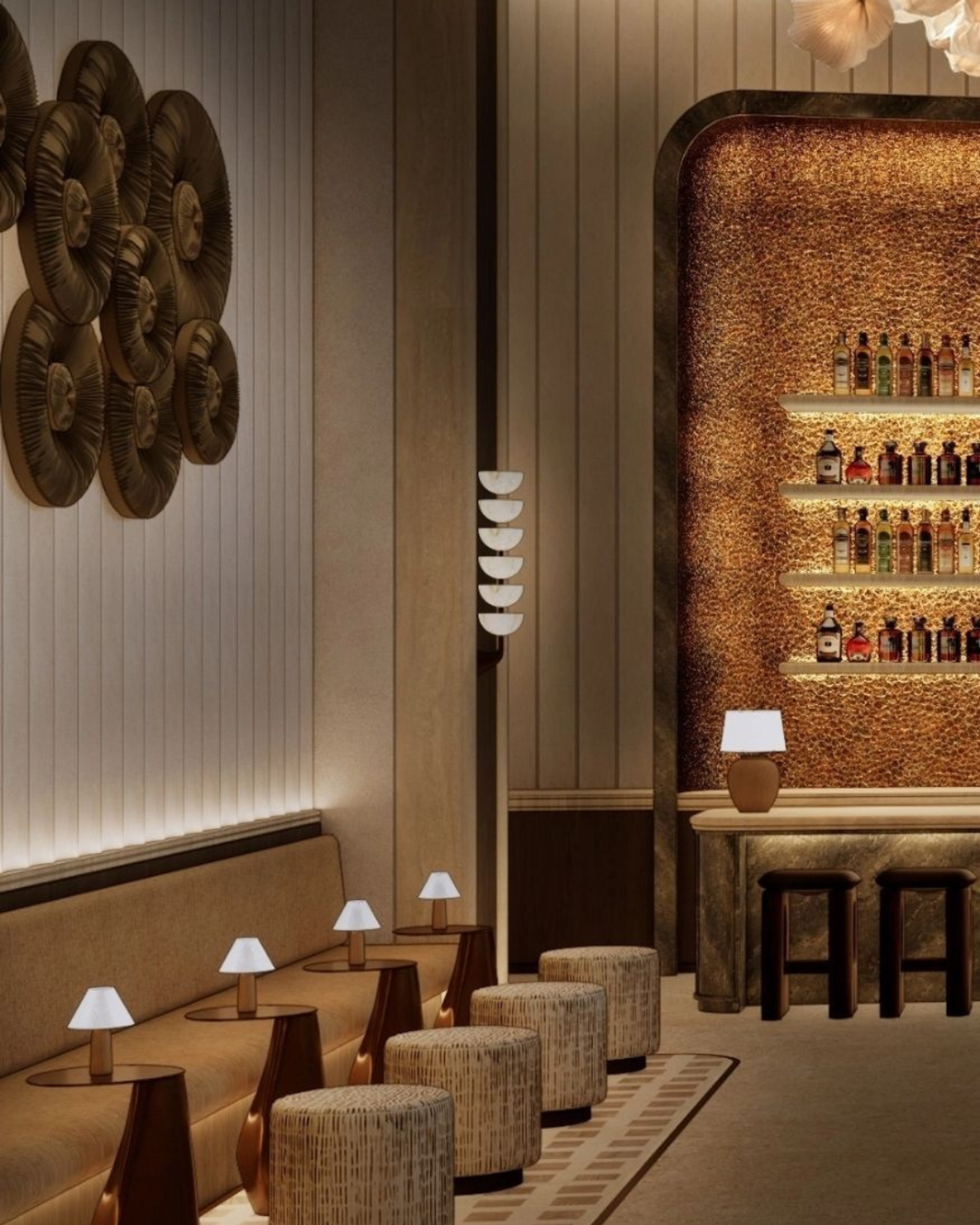 luxury hotel bar designed by Elicyon