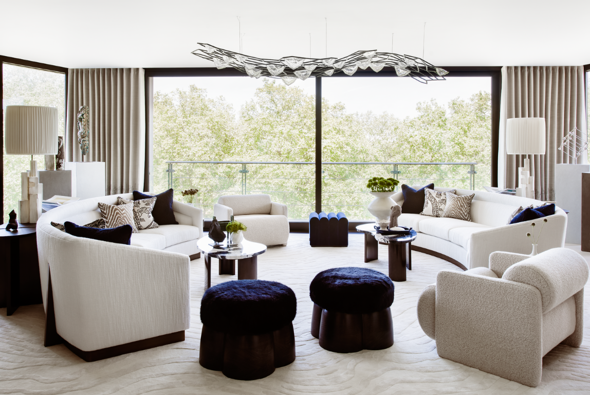 Light filled modern living room