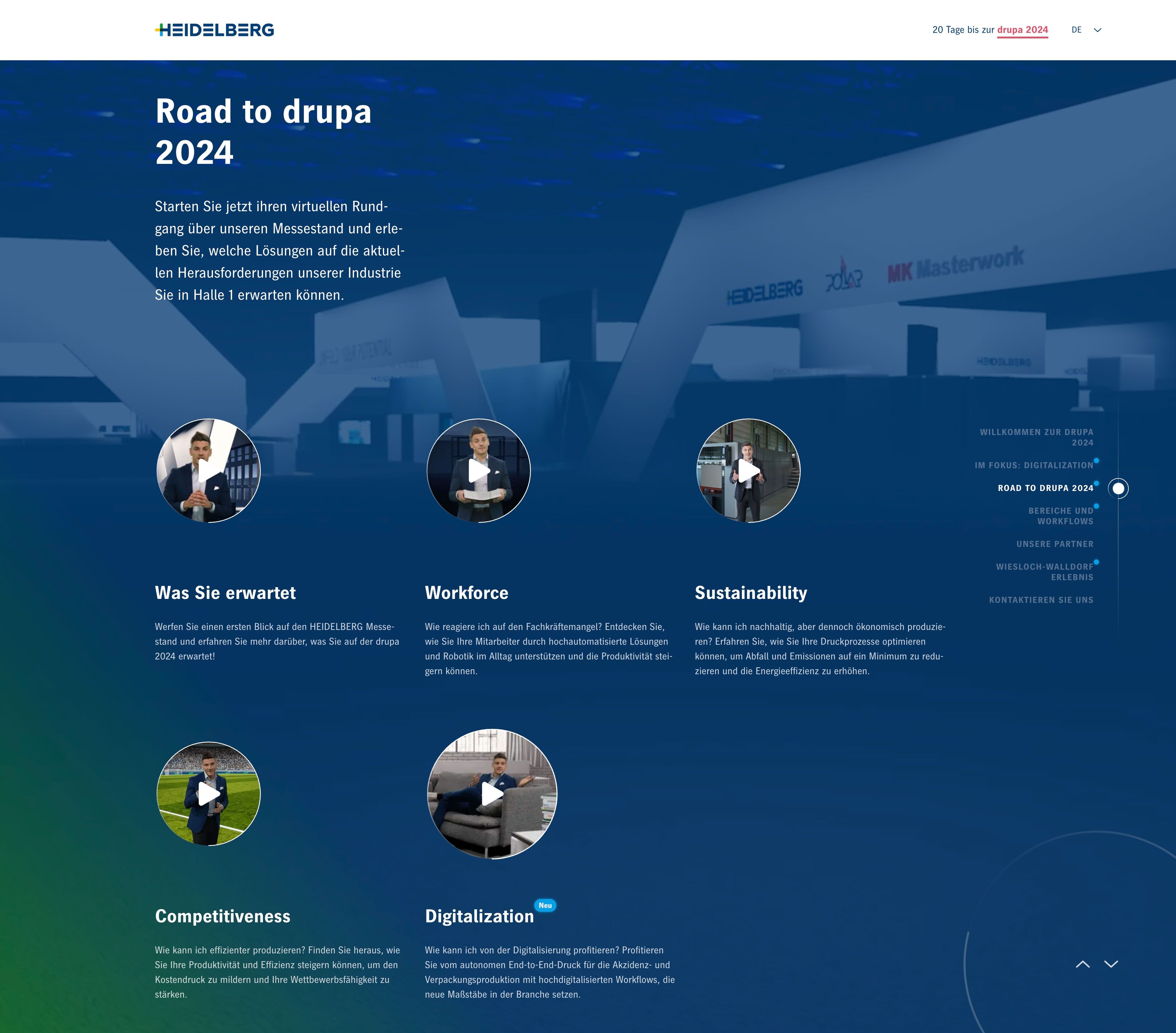 Heidelberg Drupa Landingpage