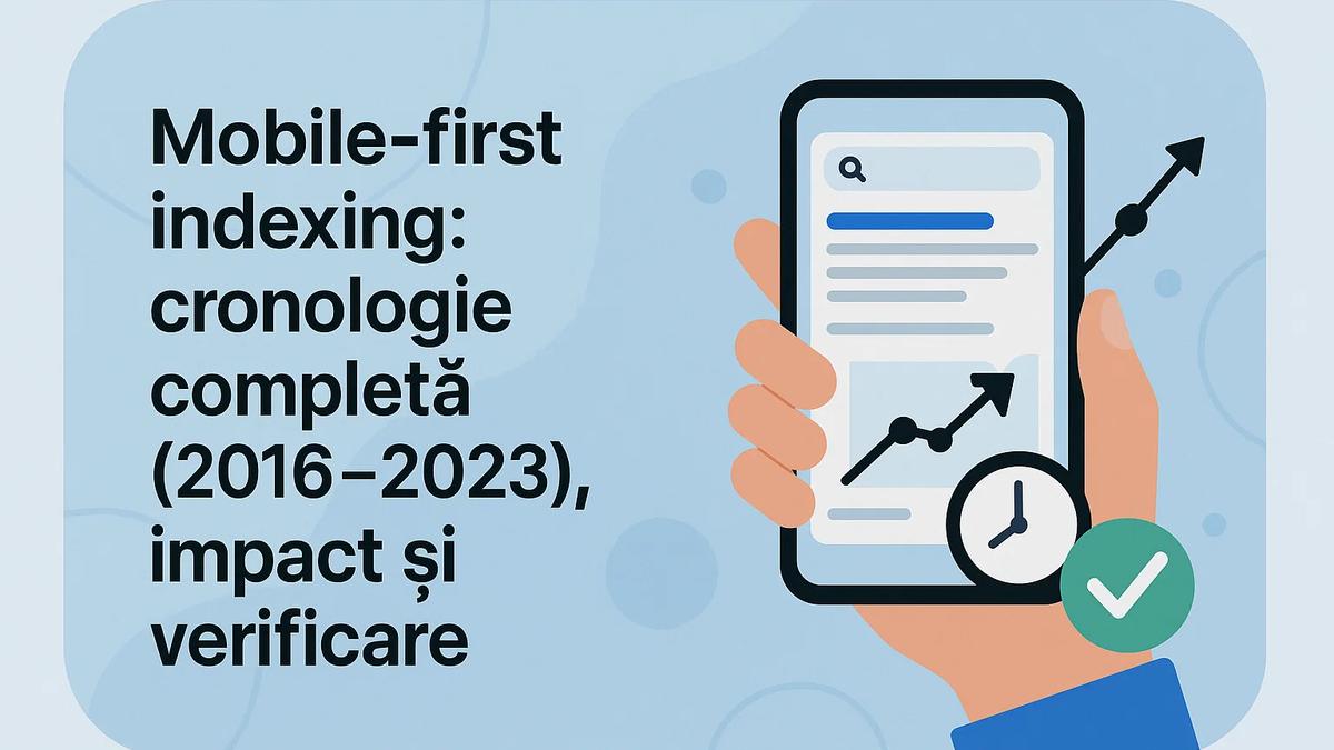 Mobile-first indexing: cronologie completă (2016–2023), impact și verificare