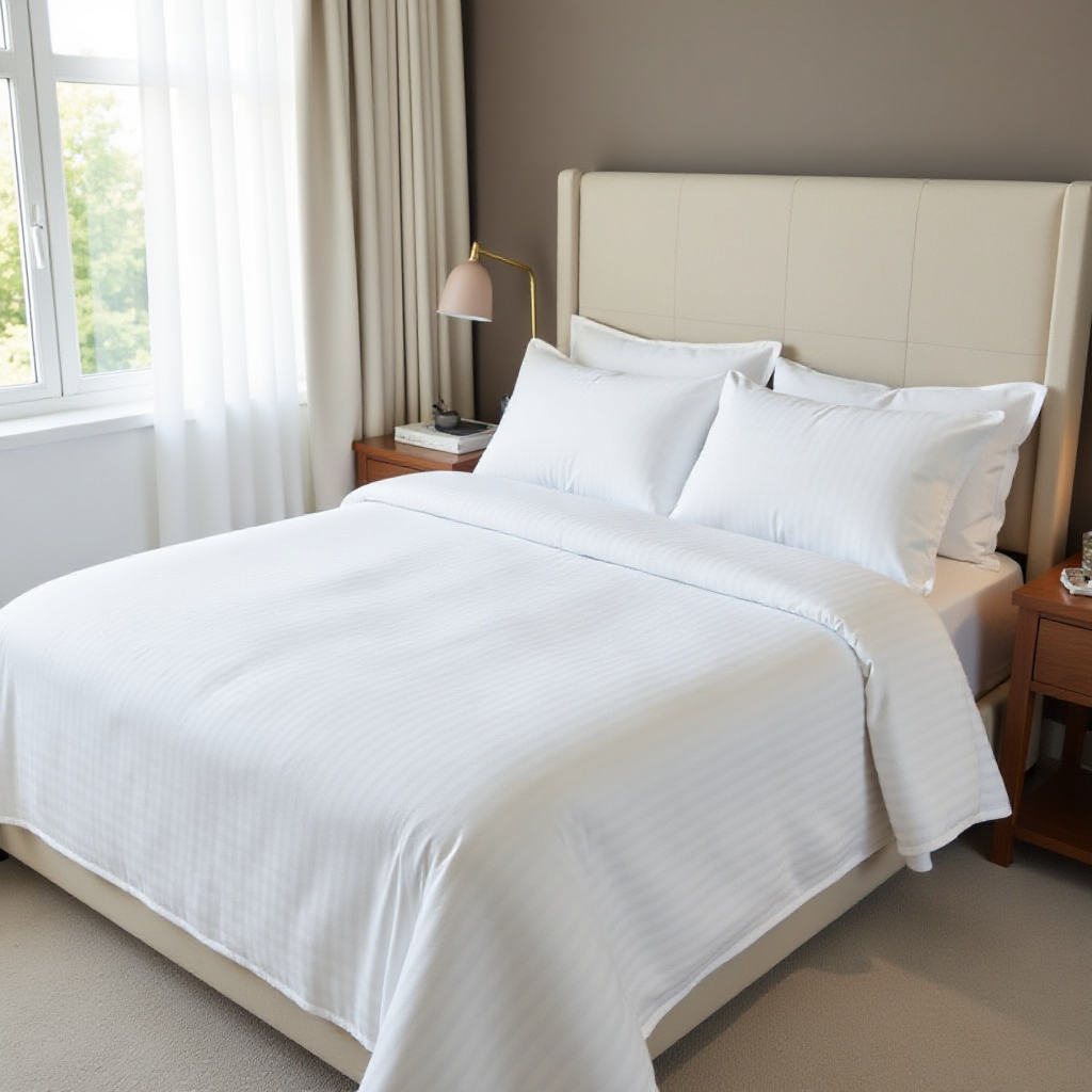 Bed Sheet Satin Stripes - View 1