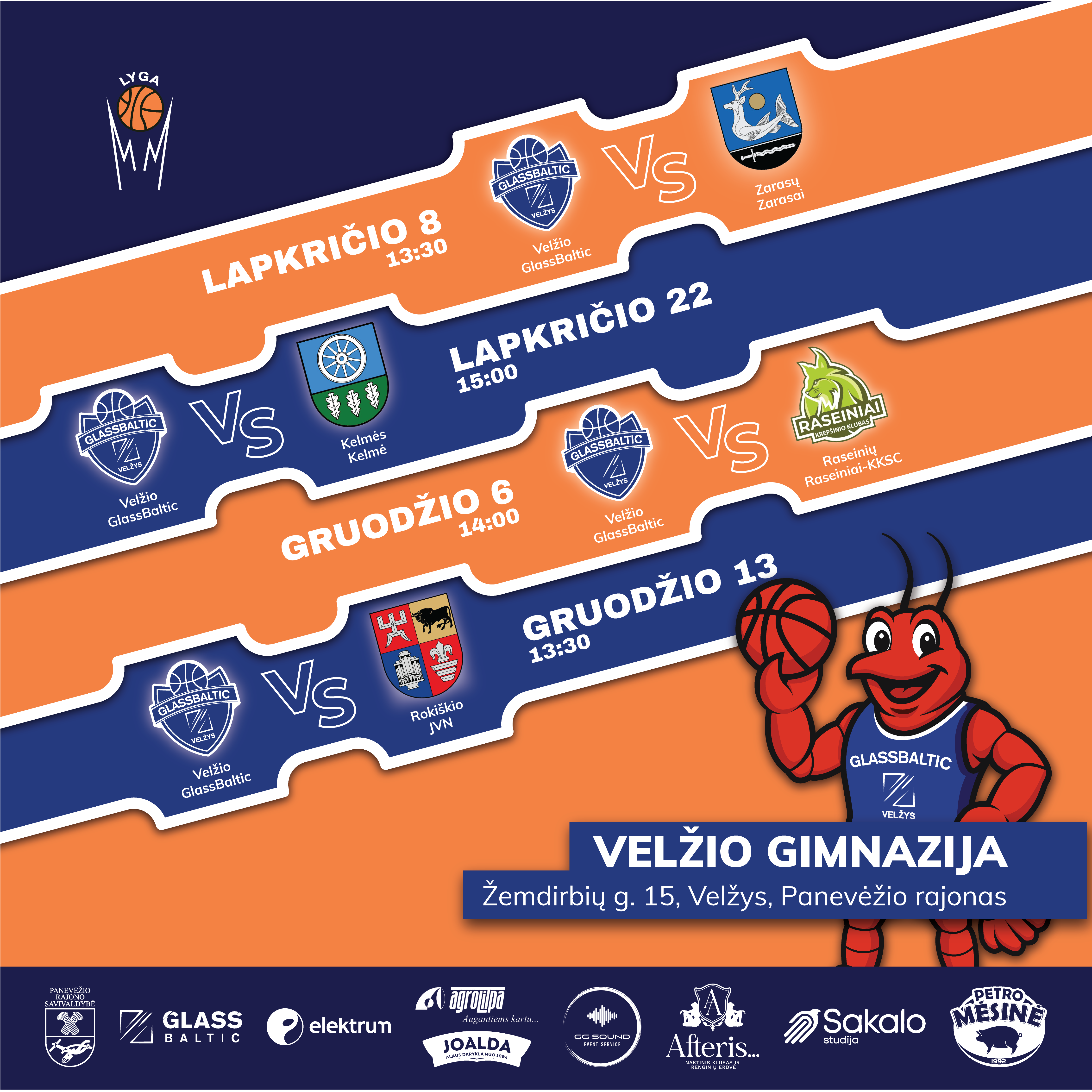 Kviečiame į Velžio „GlassBaltic“ rungtynes