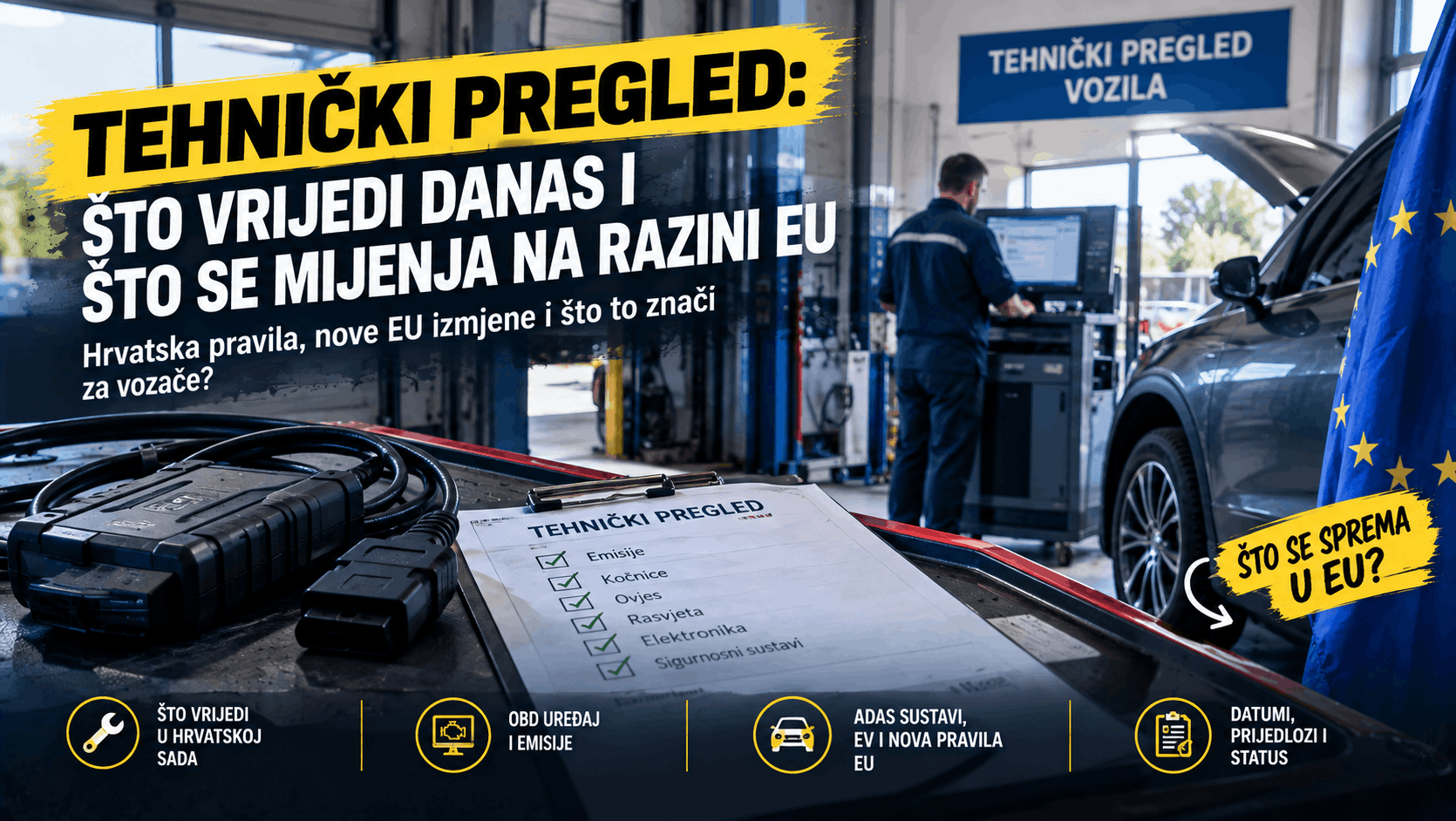 Tehnički pregled vozila u Hrvatskoj, OBD dijagnostika i najavljene promjene pravila na razini EU