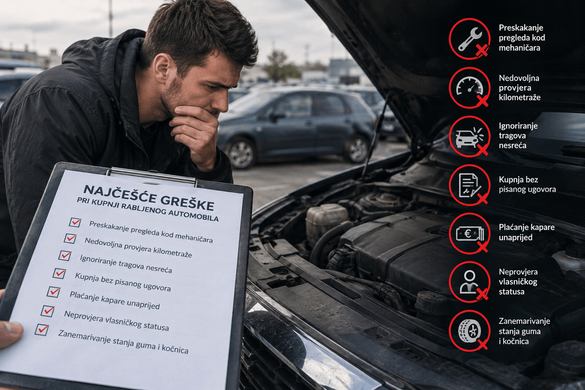 Najčešće greške pri kupnji rabljenog automobila i provjeri vozila