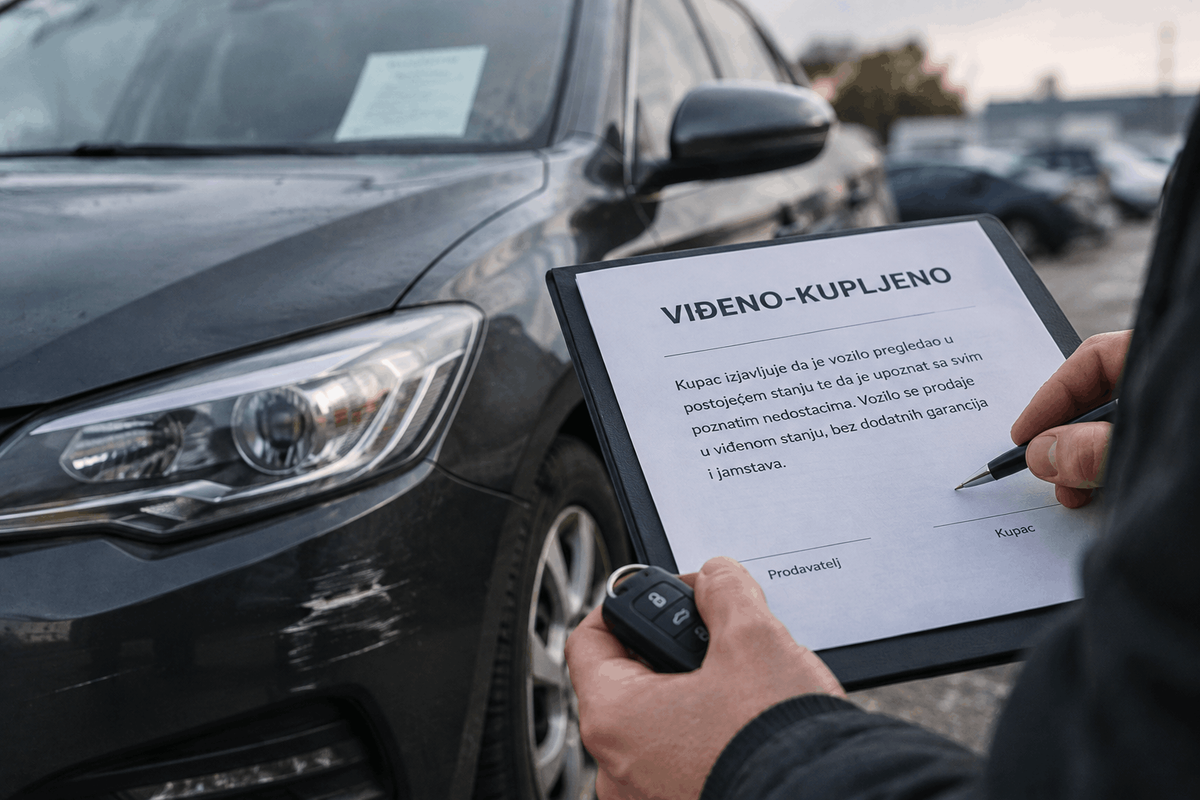 Viđeno-kupljeno pri kupnji rabljenog automobila uz potpis ugovora