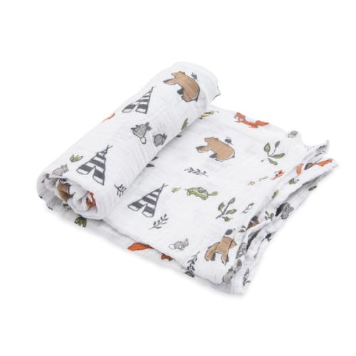 Cotton Muslin Swaddle Single Forest Friends's' image