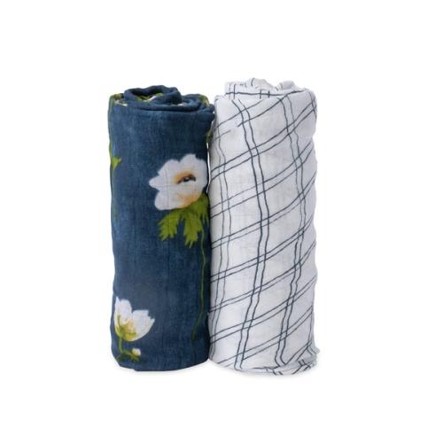 Deluxe Muslin Swaddle 2 Pack White Anemone Set's' image