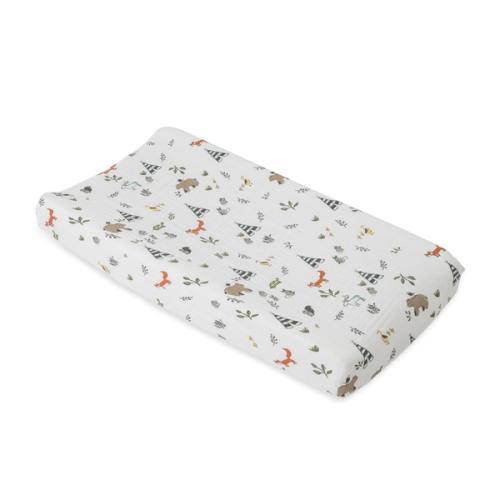 Cotton Muslin Changing Pad Cover Forest Friends's' image