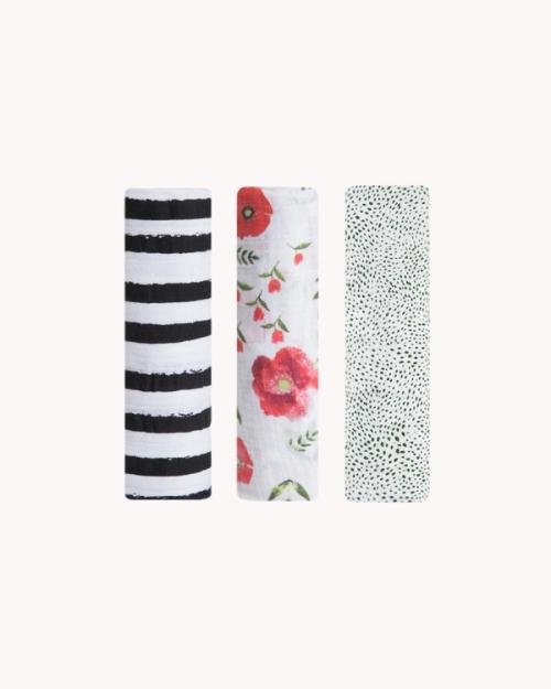 Cotton Muslin Swaddle 3 Pack Summer Poppy 2 Set's' image