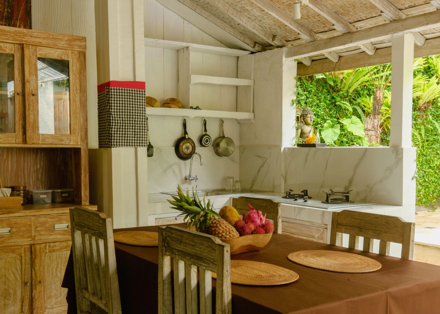 Open dining area beside the kitchen
