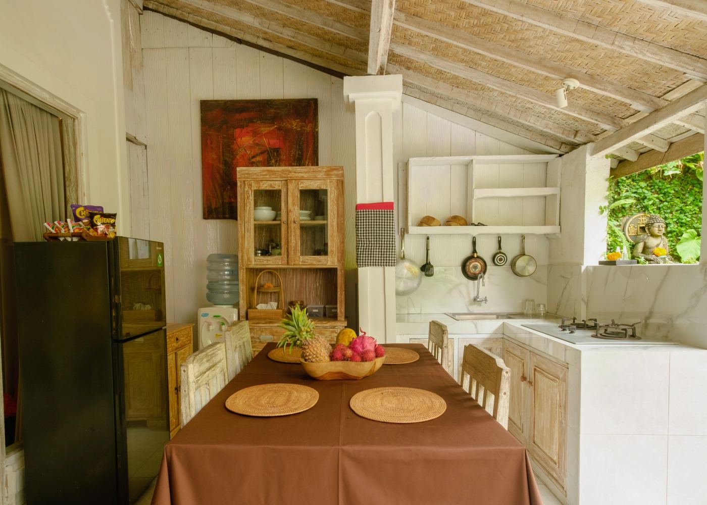 Dining area and open kitchen