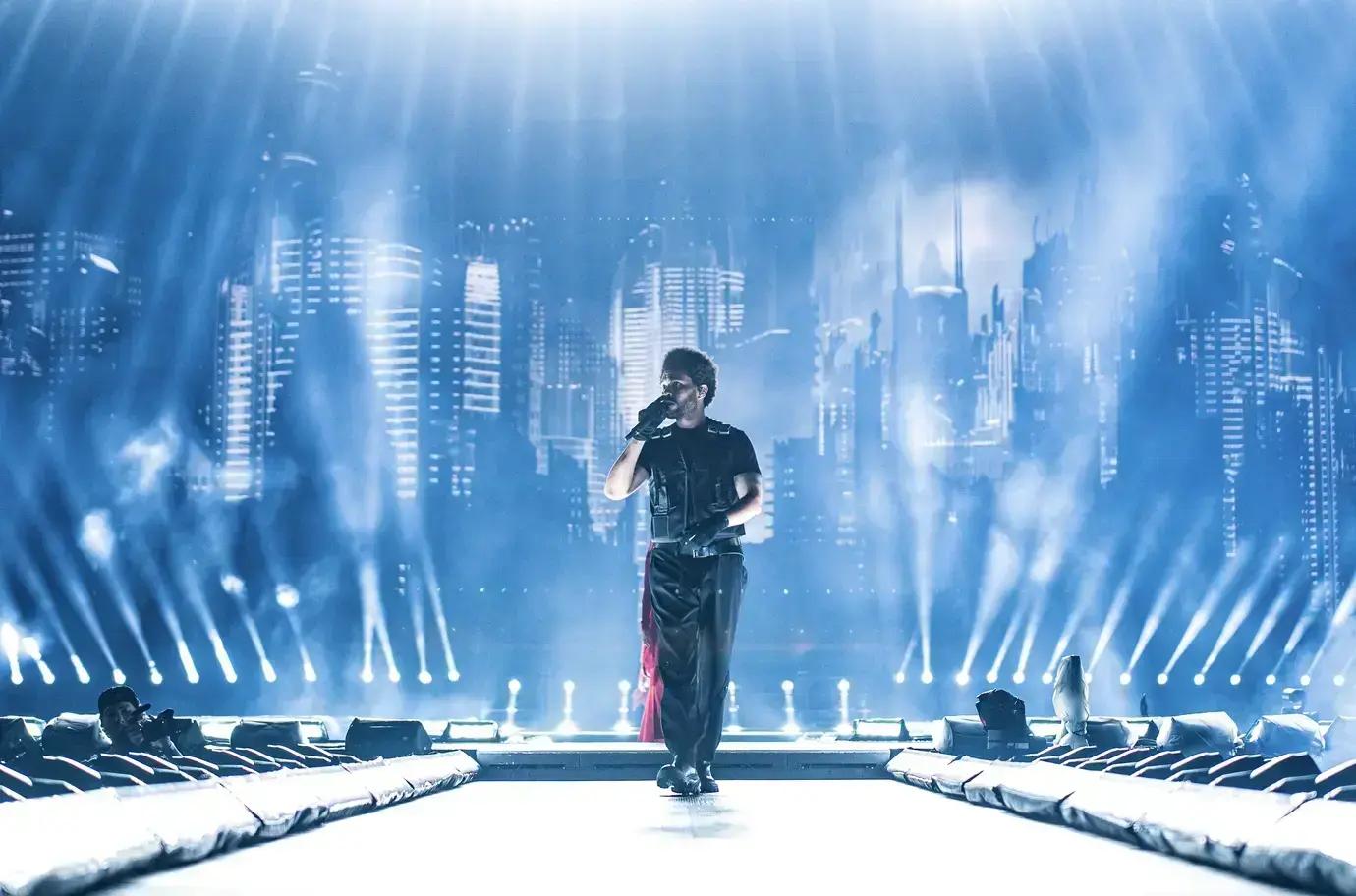 the weeknd on stage