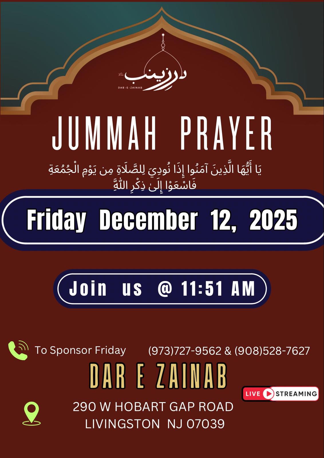 Friday Prayers 12/12/2025