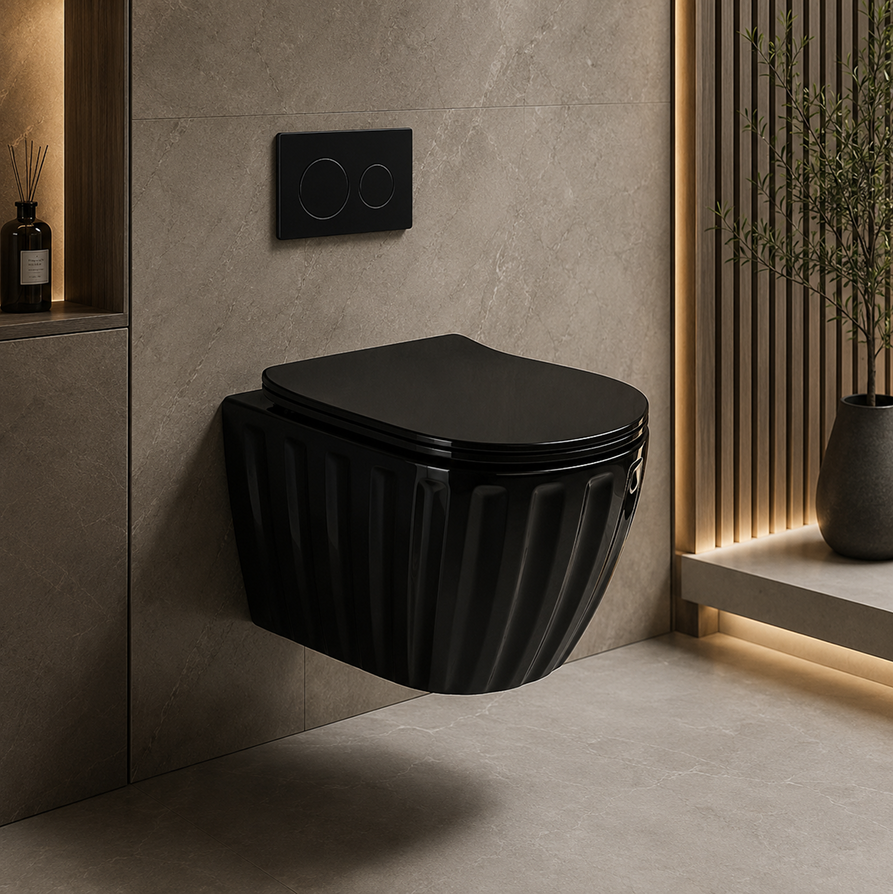 SK Shell Water Closet Black