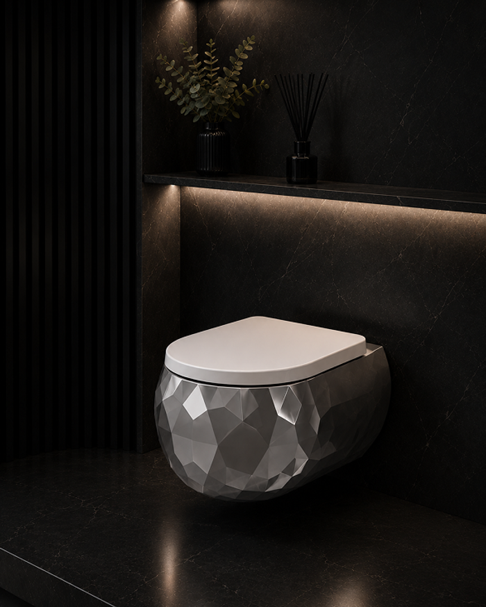 Pent Water Closet Silver