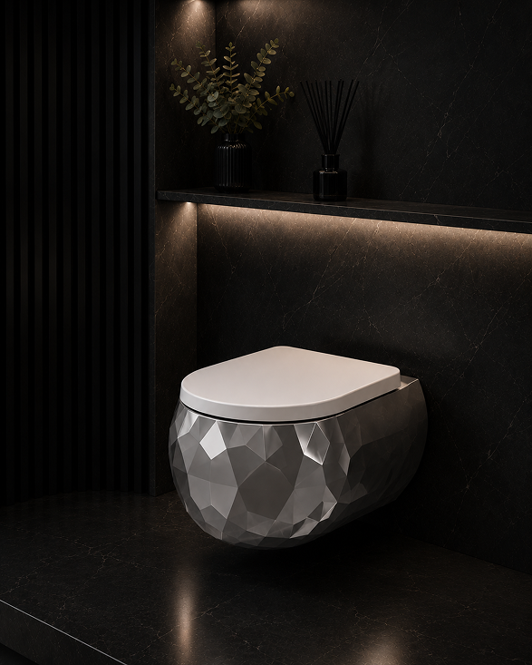 Pent Water Closet Silver